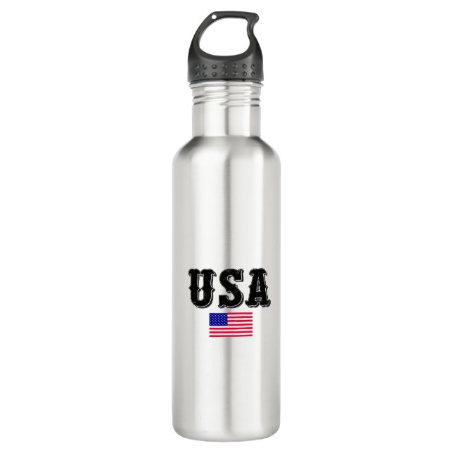 Usa Flag-Usa-Flag-America-American-American Flag 710 Ml Water Bottle (Front)