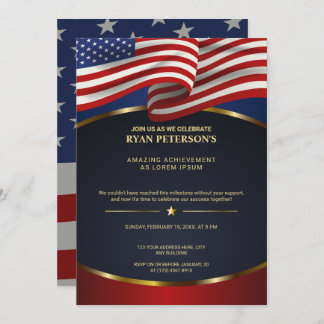 USA Flag | Victory Promotion Achievement | Black Invitation