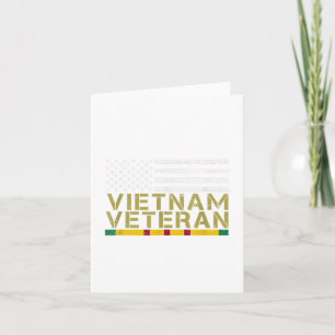 Usa Flag Vietnam Veteran - Old Man Vietnam War Vet Card