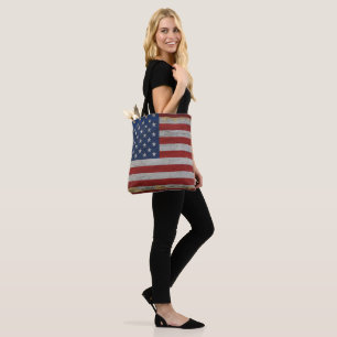 usa flag vintage distressed american flag gift tote bag
