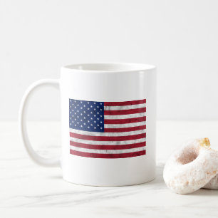 USA flag vintage red white blue America patriotic Coffee Mug