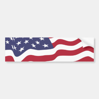 USA flag waving Bumper Sticker