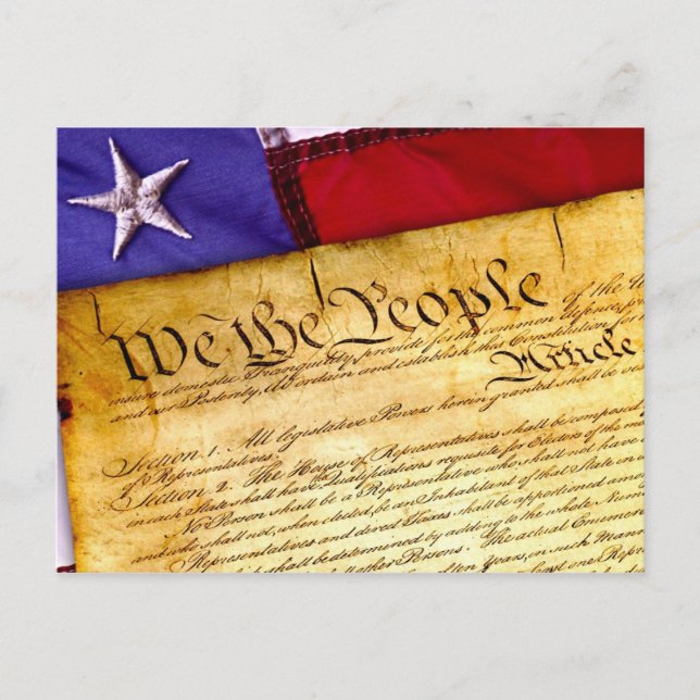 USA Flag We the People Postcard (Front)