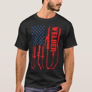 USA Flag Welding Welder Mask T-Shirt