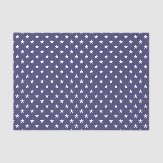 USA Flag White Stars on Flag Blue Tissue Paper (Front)