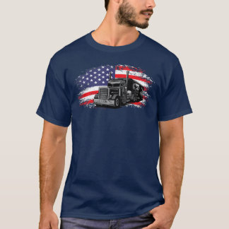 USA Flag with a truck Shirts for a amaerican truck