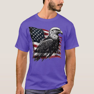 USA Flag with Bald Eagle T-Shirt
