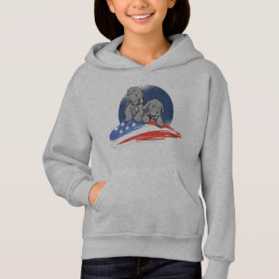 USA Flag With Cute Puppies Design