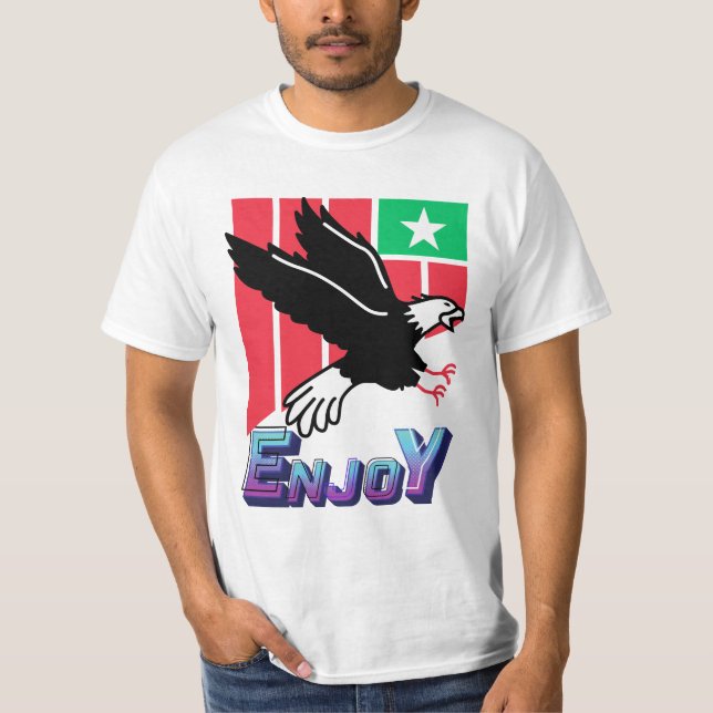 USA Flag with eagle T-Shirt (Front)