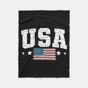 Usa Flag Women Men Kids Patriotic Aamerican Flag Fleece Blanket