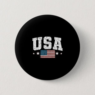 Usa flag women men kids patriotic american flag 6 cm round badge