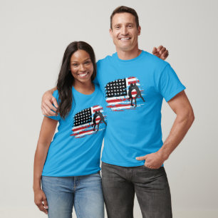 Usa Flag Wrestling American Flag Wrestling Wrestle T-Shirt