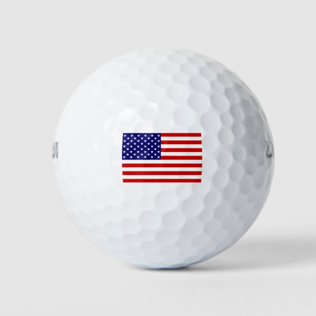 USA Flag wu gbcnt Golf Balls (Front)