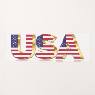 USA Flag Yoga Mat United States of America