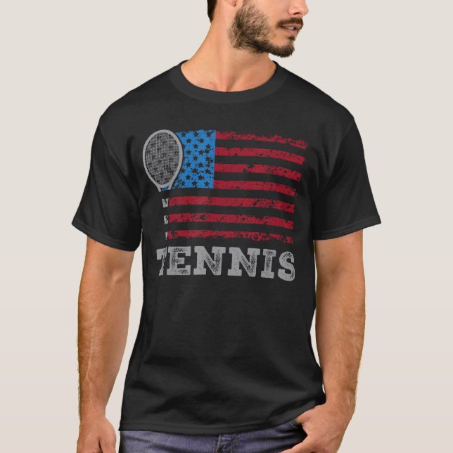 USA Flagennis Mens Womens USennis Loveream Sport v T-Shirt (Front)