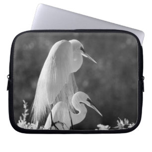 USA, Florida, Great Egret (Ardea alba) infrared Laptop Sleeve