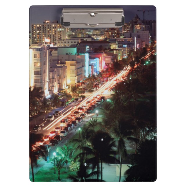 USA, Florida, Miami Beach, Ocean Drive, Art Deco 2 Clipboard (Front)