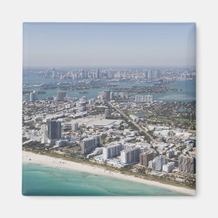 USA, Florida, Miami, Cityscape with beach 3 Magnet