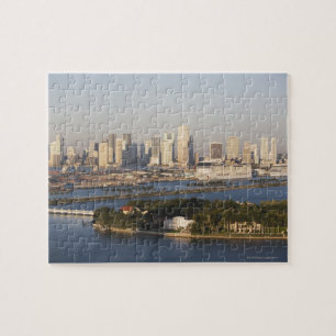 USA, Florida, Miami, Cityscape with coastline Jigsaw Puzzle