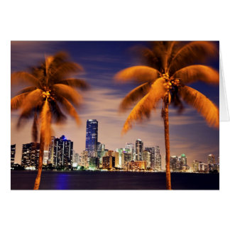 USA, Florida, Miami skyline at dusk