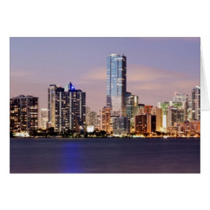 USA, Florida, Miami skyline at dusk 2