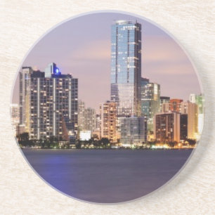 USA, Florida, Miami skyline at dusk 2 Coaster