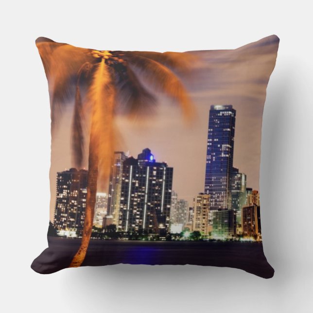 USA, Florida, Miami skyline at dusk Cushion (Front)