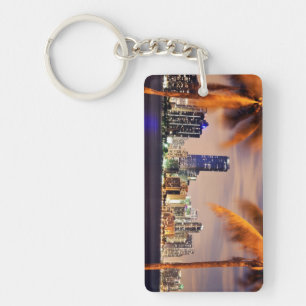 USA, Florida, Miami skyline at dusk Key Ring