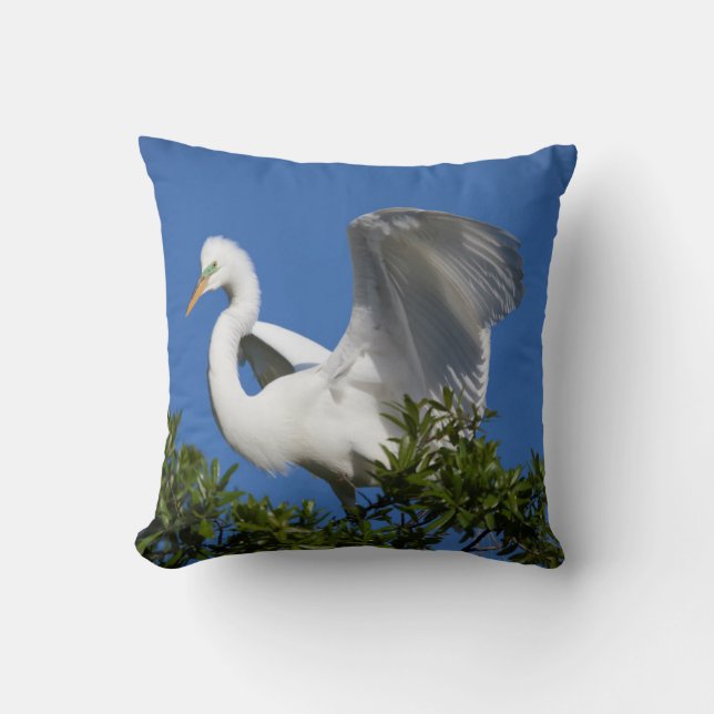 USA, Florida, St. Augustine, Egret Cushion (Front)