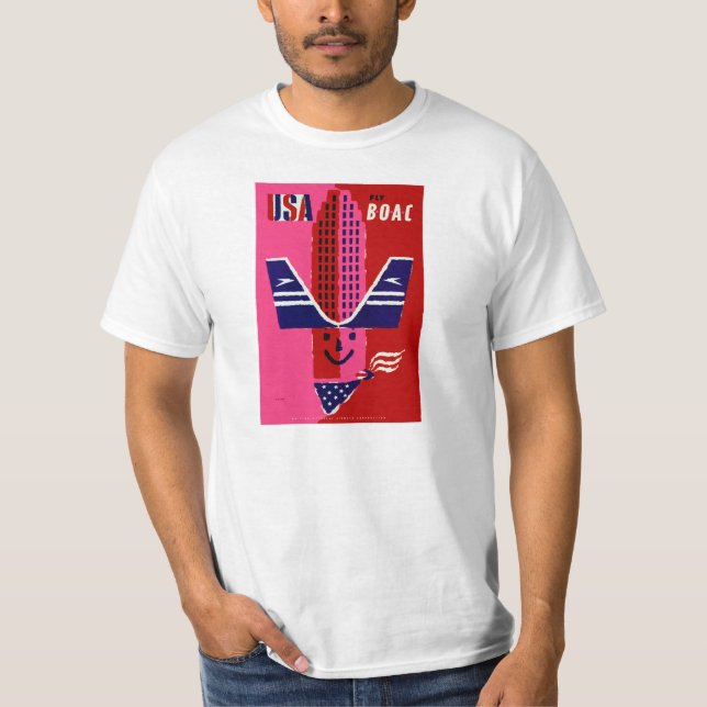 USA ~ Fly BOAC T-Shirt (Front)
