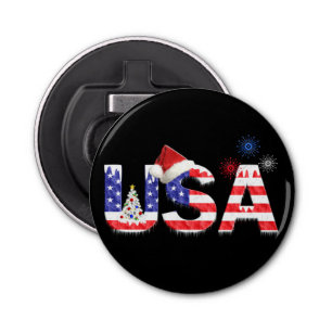 USA for Christmas Bottle Opener