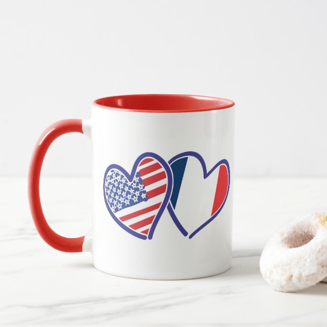 USA---France-Love Mug (With Donut)