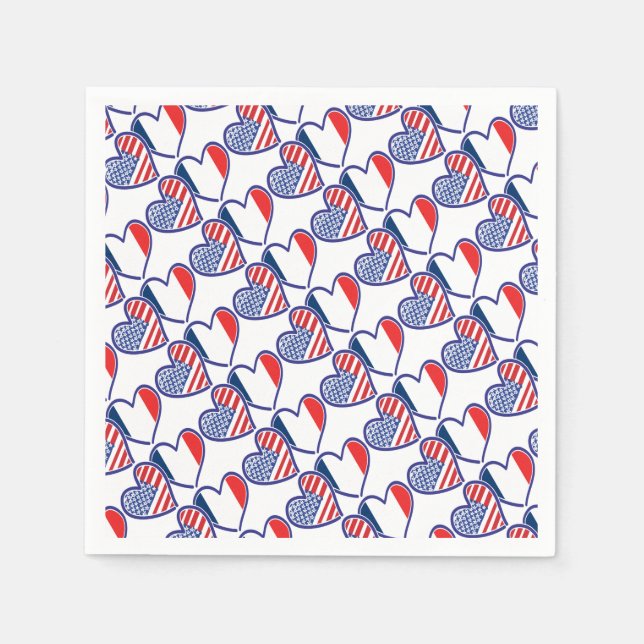 USA---France-Love Napkin (Front)