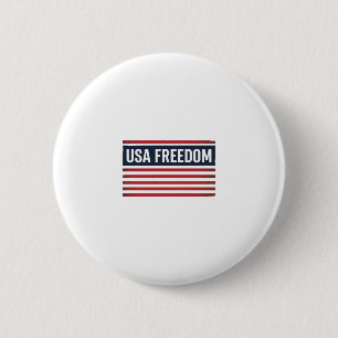 USA Freedom Patriotic Flag Style Vector Design_1 6 Cm Round Badge
