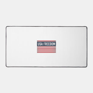 USA Freedom Patriotic Flag Style Vector Design_1 Desk Mat