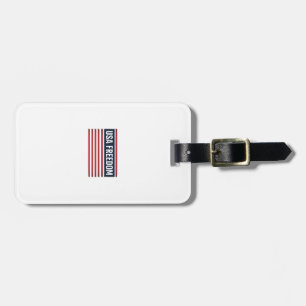 USA Freedom Patriotic Flag Style Vector Design_1 Luggage Tag