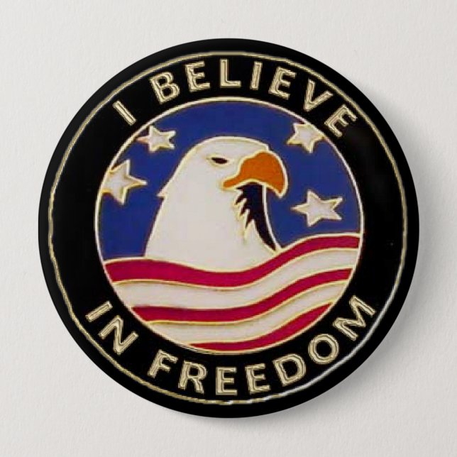usa freedom Pinback Buttons Backpack or Hat Pin (Front)