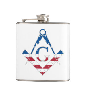 USA Freemasonic symbol Hip Flask