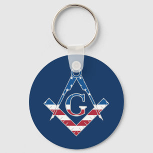 USA Freemasonic symbol Key Ring