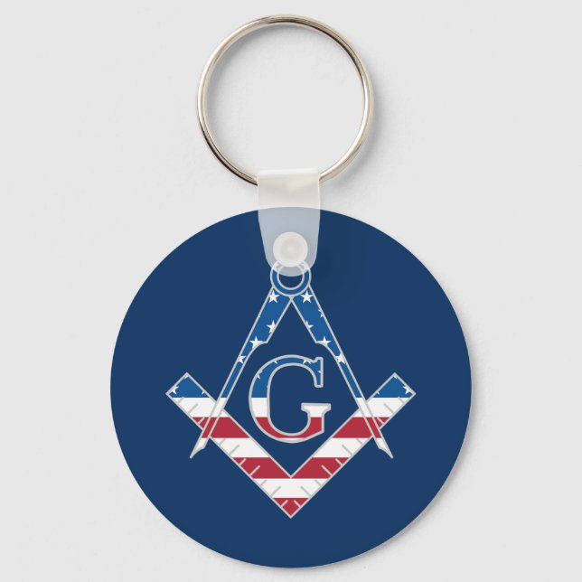 USA Freemasonic symbol Key Ring (Front)