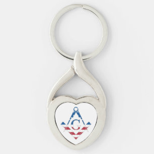 USA Freemasonic symbol Key Ring