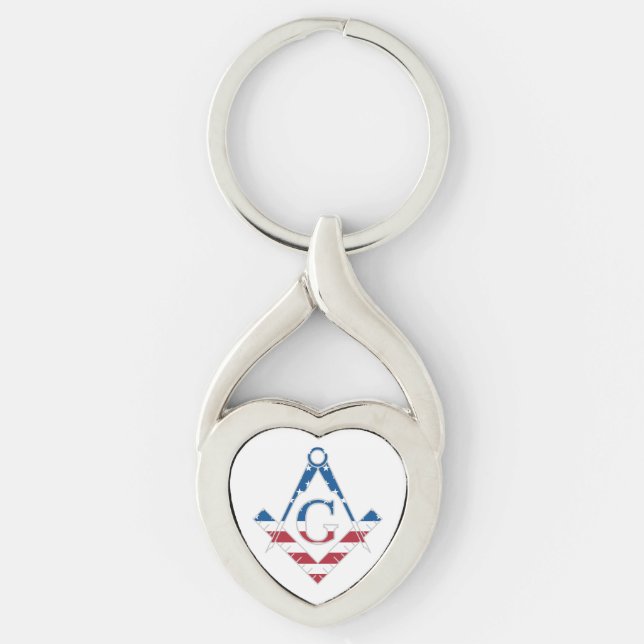 USA Freemasonic symbol Key Ring (Front)