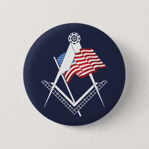 USA freemasonry symbol 6 Cm Round Badge