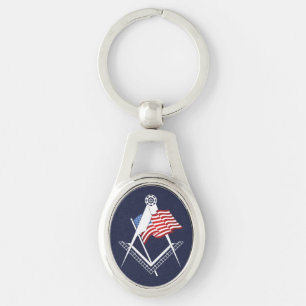USA freemasonry symbol Key Ring