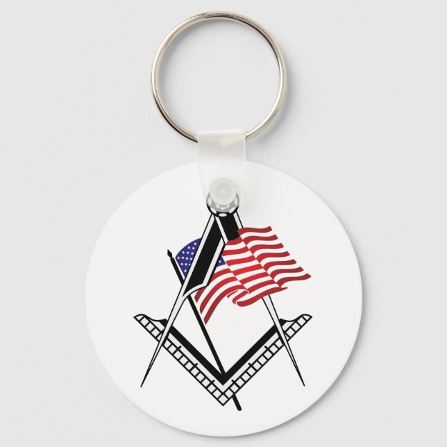 USA freemasonry symbol Key Ring (Front)