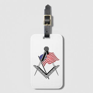 USA freemasonry symbol Luggage Tag