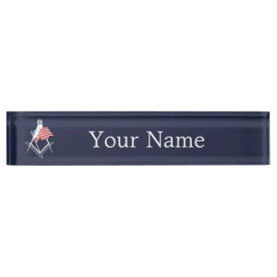 USA freemasonry symbol Nameplate