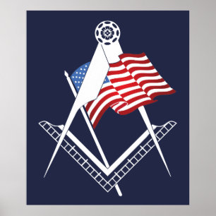 USA freemasonry symbol Poster
