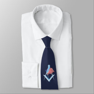USA freemasonry symbol Tie