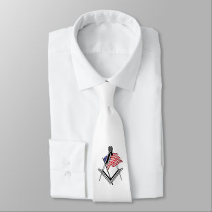 USA freemasonry symbol Tie